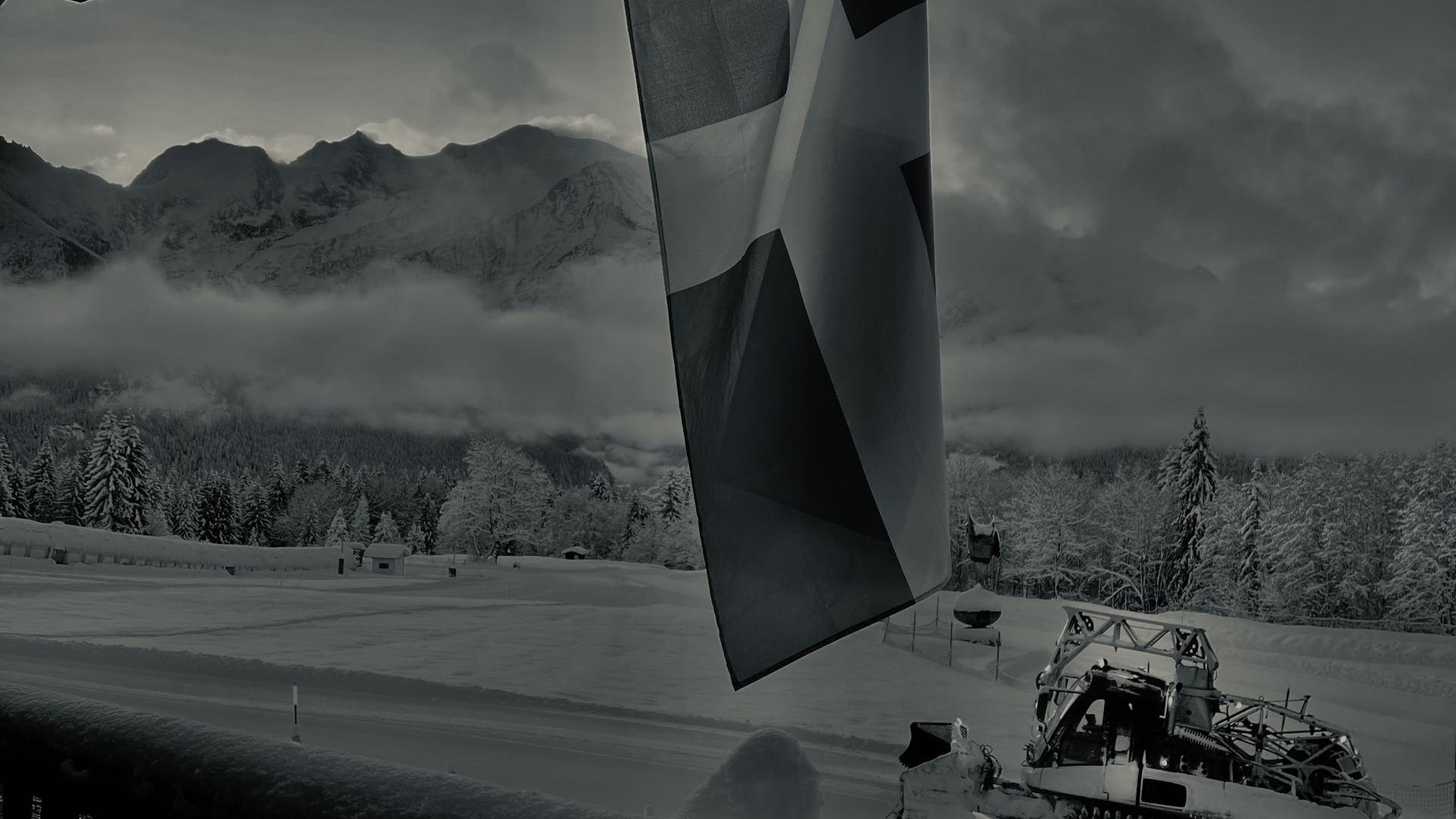 Le restaurant Lou Pachran avec sa vue panoramique sur la chaine du Mont Blanc